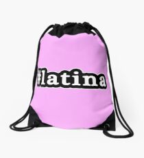 Latina - Hashtag - Black & White Drawstring Bag