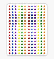 Multi-Colored Meeple Stickers Sticker