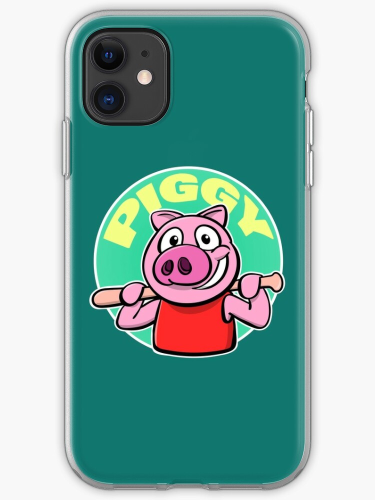 Piggy Pig With Baseball Bat Iphone Case Cover By Theresthisthing Redbubble - roblox piggy baseball bat