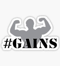 #GAINS (GREY) Sticker