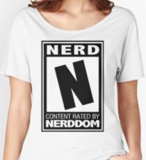 Rated N for Nerd (Black) Women's Relaxed Fit T-Shirt