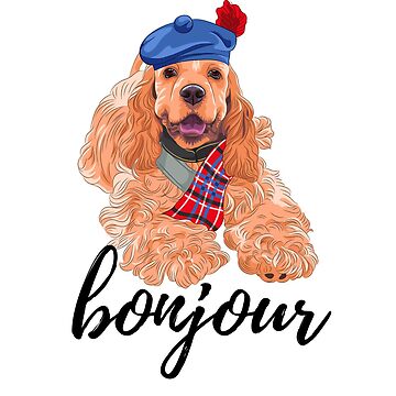 Artwork thumbnail, Fench Poodle Bonjour by SBernadette