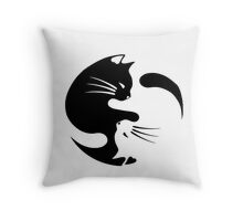 yin yang cat pillow