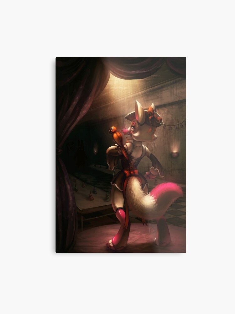 Fnaf Fan Art The Mangle Toy Foxy Metal Print - 