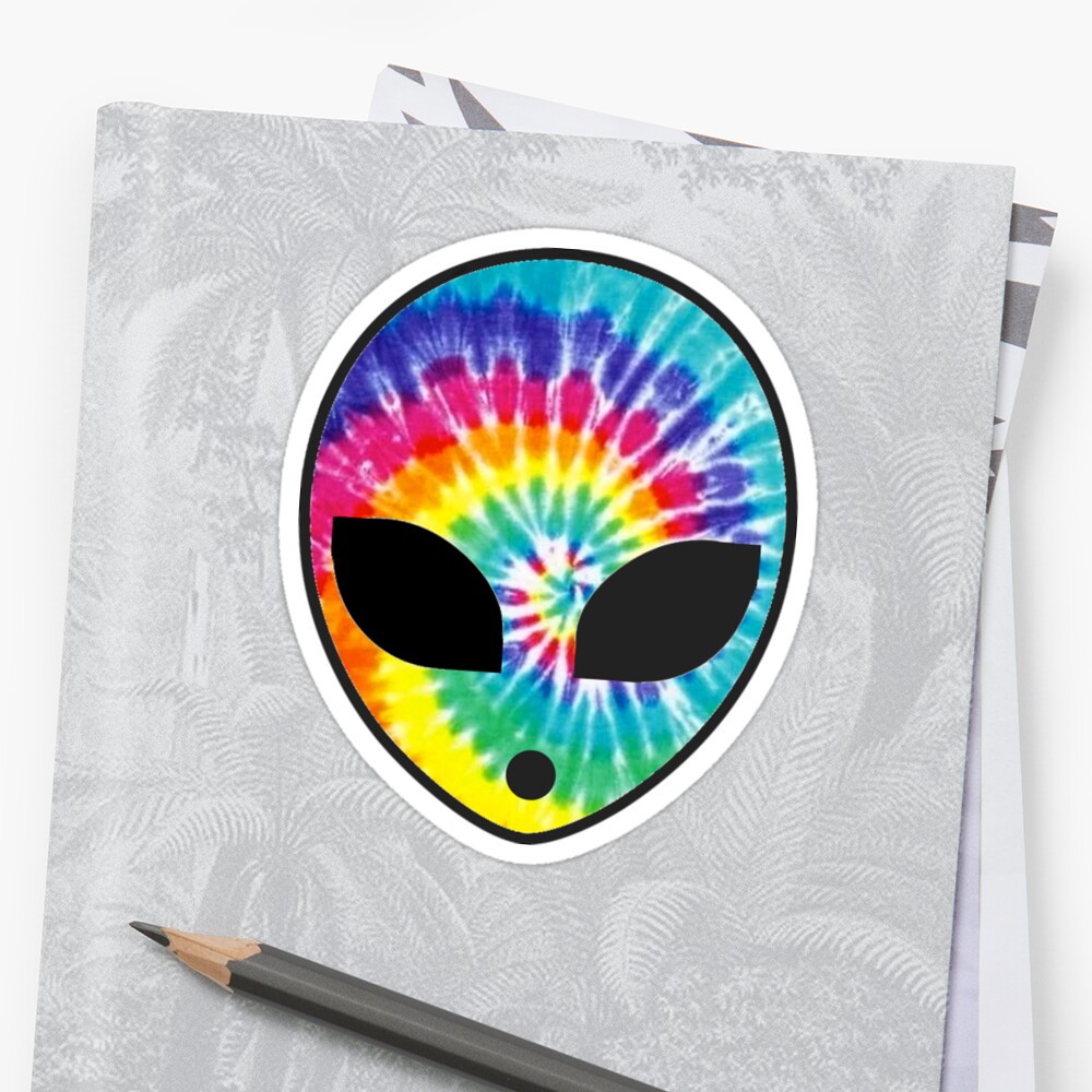 "Tie dye Alien" Stickers by trendystickers | Redbubble