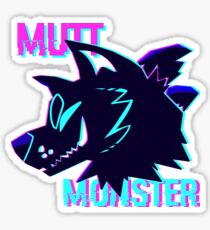 Mutt Monster Glitch Sticker