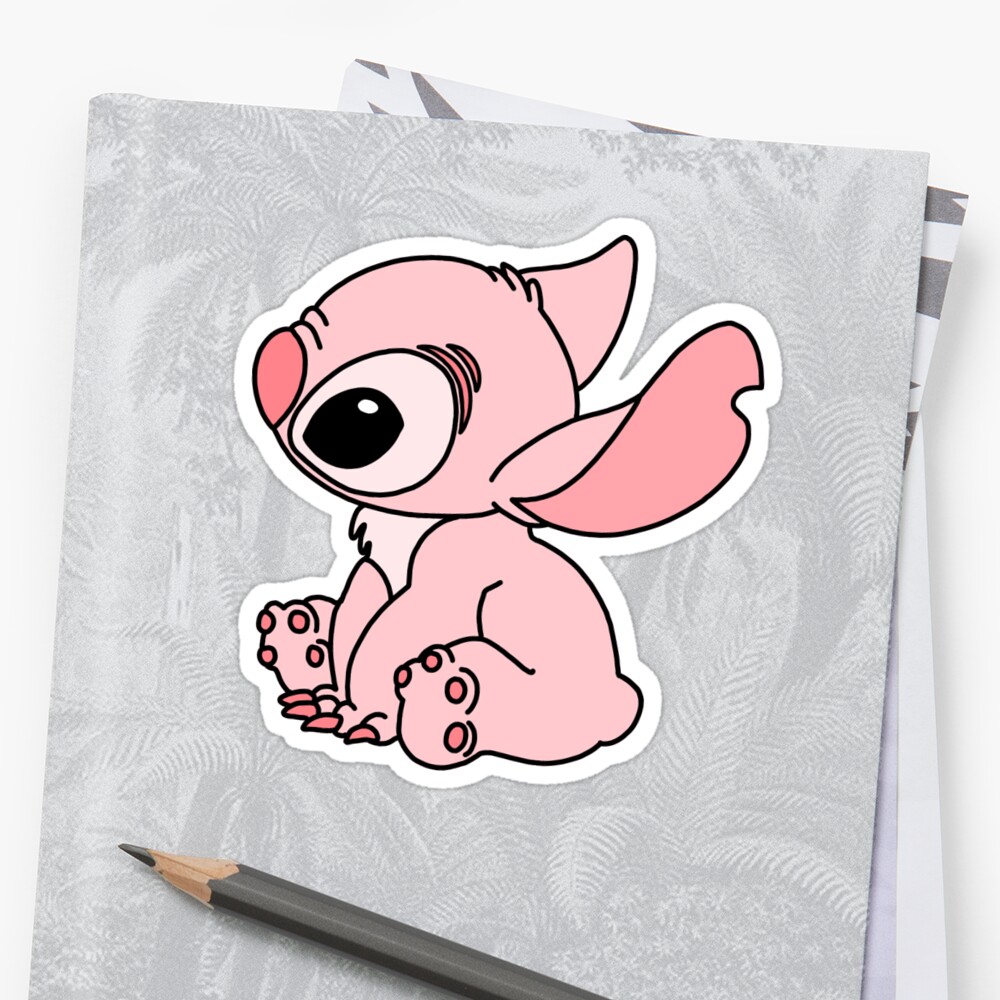 "Pinkthemed Stitch" Sticker by destinybetts Redbubble