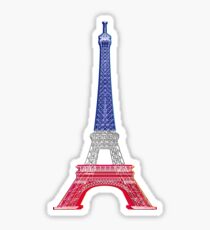Eiffel Tower French Flag Sticker