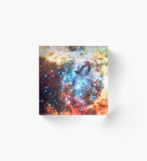 Colorful Star Cluster Acrylic Block