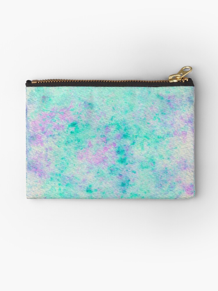 Watercolor Hand Painted Speckled Purple Turquoise Background
