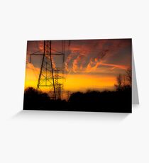 Telephone Lines Greeting Card