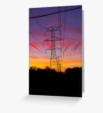 Telephone Lines Greeting Card