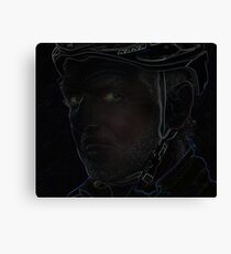 tough cyclist Canvas Print