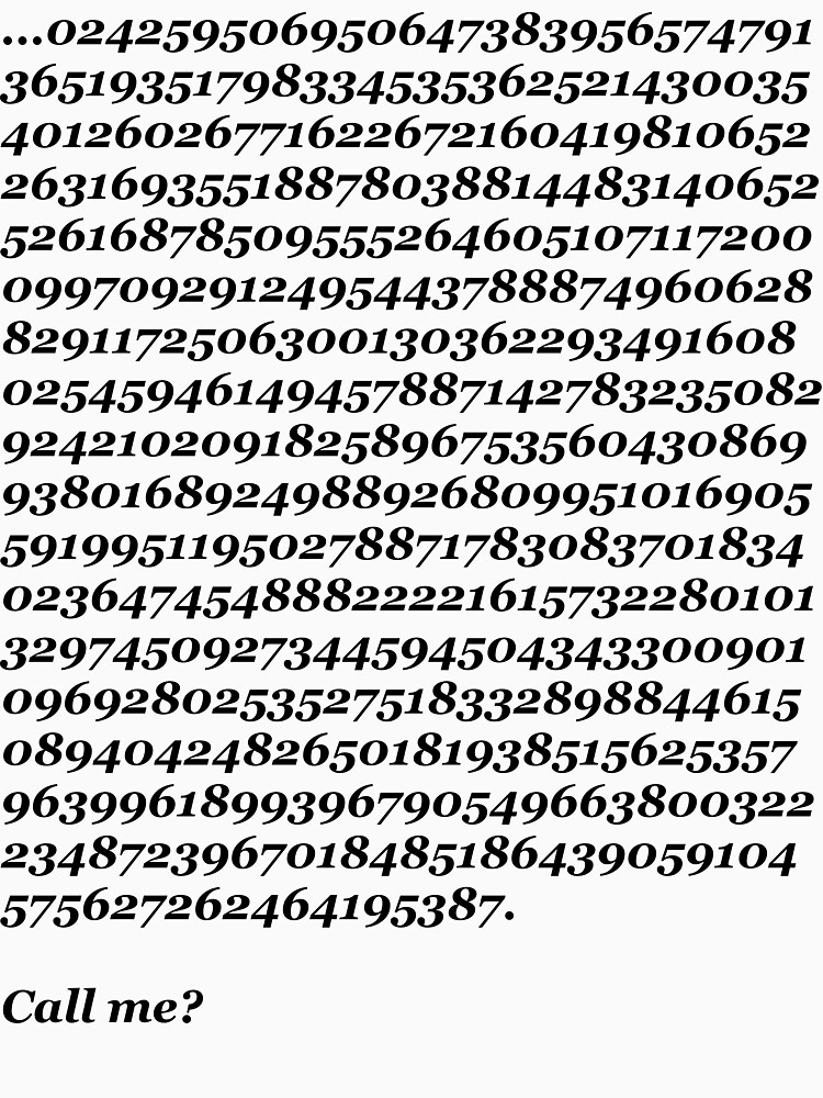 "Graham's number (last 500 Digits anyway)" Classic TShirt by