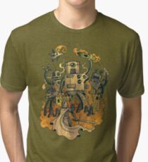 The Robots Come Out At Knight Tri-blend T-Shirt