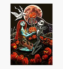 Jack und Sally Pumpkin Patch Fotodruck