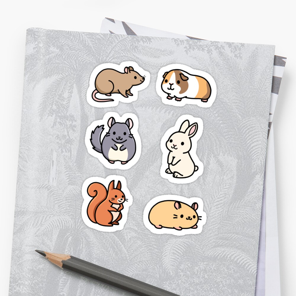 "Cute Animal Sticker Pack 3" Sticker by littlemandyart | Redbubble