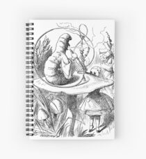 Cannabis and magic mushrooms in wonderland Spiral Notebook
