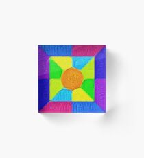 DeepDream Color Squares Visual Areas 5x5K v19 Acrylic Block
