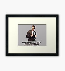 The Awesomeness that is Barney Stinson Framed Print