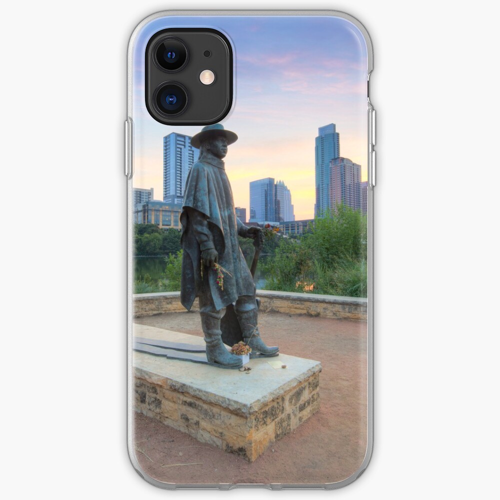 Stevie Ray Vaughan Statue in Austin Texas 1 iPhone Case & Cover