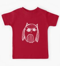 Owl number 14 - white Kids Tee