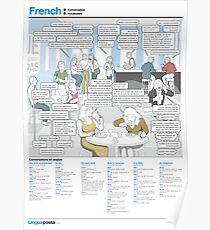 Learn French - Conversations in a bistro Poster