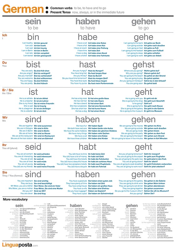 learn-german-common-german-verbs-posters-by-linguaposta-redbubble