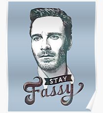 Stay Fassy (blue) Poster