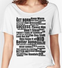 Subterranean Homesick Blues (Black text) Women's Relaxed Fit T-Shirt