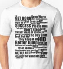 Subterranean Homesick Blues (Black text) Unisex T-Shirt