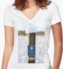 The National Park Women's Fitted V-Neck T-Shirt