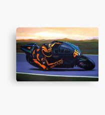 Valentino Rossi on Ducati painting Canvas Print
