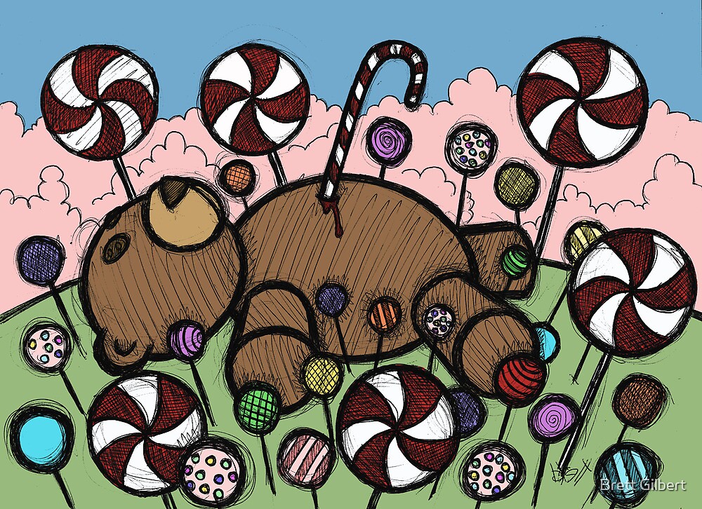 Teddy Bear and Bunny - Sugar Crash by Brett Gilbert
