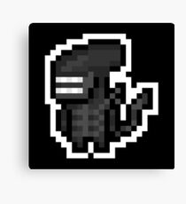 Pixel "Alien" sticker Canvas Print