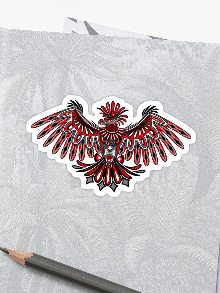 Eagle Tattoo Style Haida Art Sticker