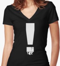 EXCLAMATION BOX! Women's Fitted V-Neck T-Shirt