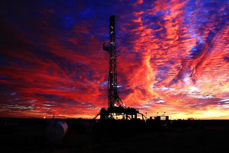 Oilfield Sunset: Posters | Redbubble