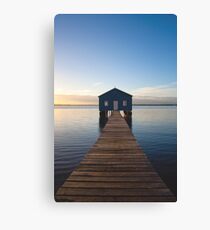 River Boatshed Canvas Print