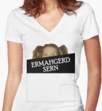 ERMAHGERD Women's Fitted V-Neck T-Shirt