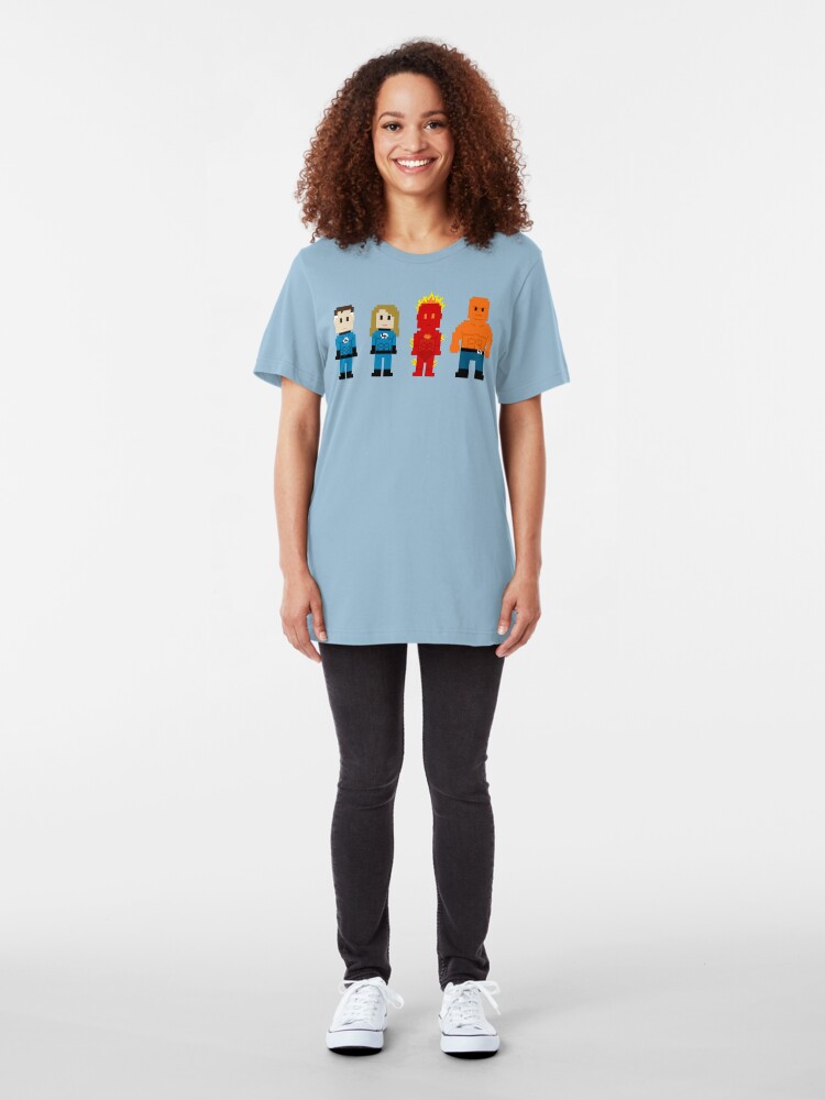 Alternate view of Super Heroes 5 - The Fantastics Slim Fit T-Shirt