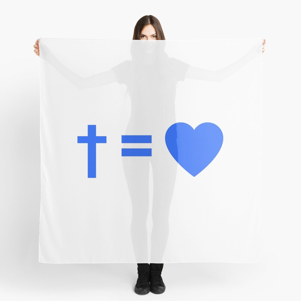 Cross Equals Love Nicolas Desarno Scarf By Nicolasdesarno