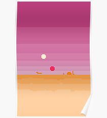 Pixel Tatooine Landscape Poster
