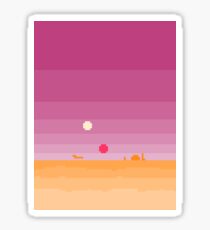 Pixel Tatooine Landscape Sticker