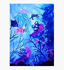 Life under water, watercolor Photographic Print
