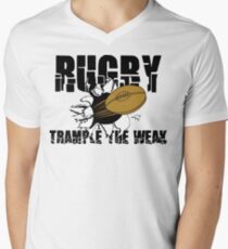 Trample The Weak Rugby Men's V-Neck T-Shirt