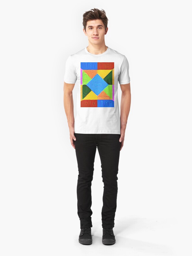 Alternate view of DeepDream Color Squares Visual Areas 5x5K v1447926834 Slim Fit T-Shirt