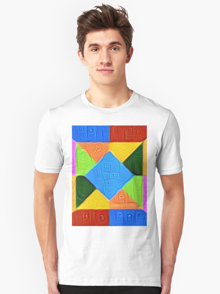 Alternate view of DeepDream Color Squares Visual Areas 5x5K v1447926834 Slim Fit T-Shirt