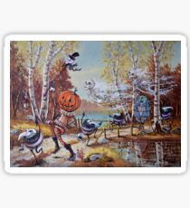 Hallowe'en Comes to Town Sticker