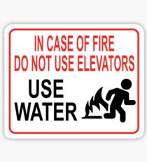 Lustige Feuerwarnung Sticker